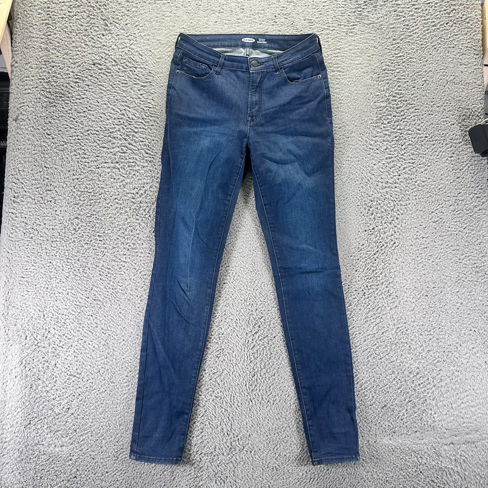 Old Navy Rockstar Jeans Womens 8 Blue Cotton Denim Skinny Workwear Faded Stretch